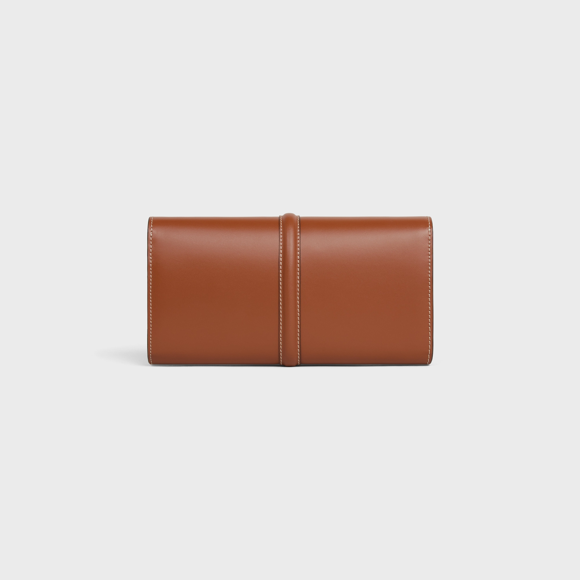 LARGE WALLET 16 IN SATINATED CALFSKIN TAN - Image 3